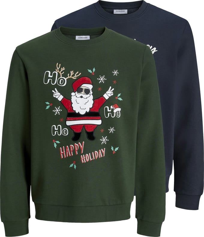 JACK&JONES - JJCHRISTMAS SWEAT CREW NECK XMAS 2PK MP - Heren - Sweaters