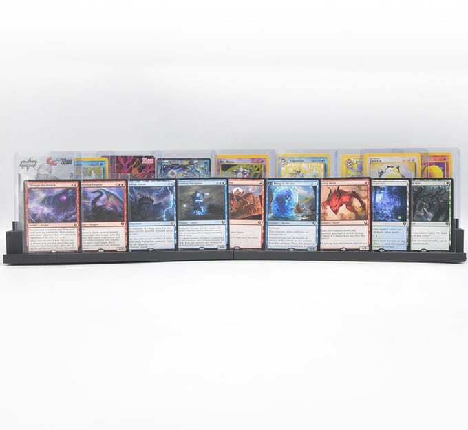 TCG / Pokemon Kaarten Houder (Sleeves & Toploaders) Dubbele Rij - 50 cm breed - Kleur Wit