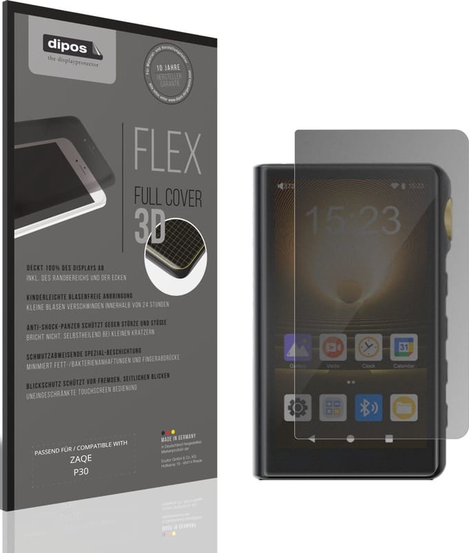 dipos FLEX – Matte Privacy Screenprotector geschikt voor ZAQE P30 | Volledige Schermbescherming | Case-Friendly