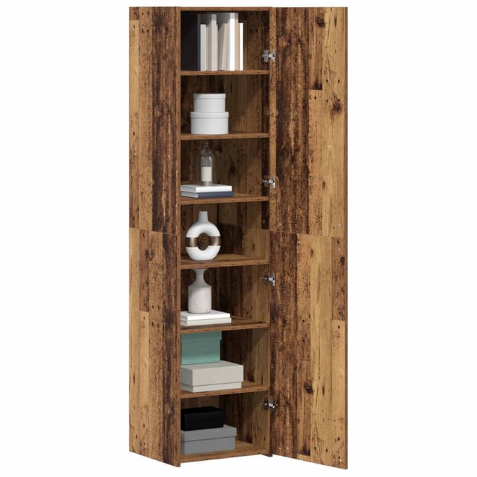 vidaXL - Highboard - Oudhout - 45 - x - 42,5 - x - 185 - cm