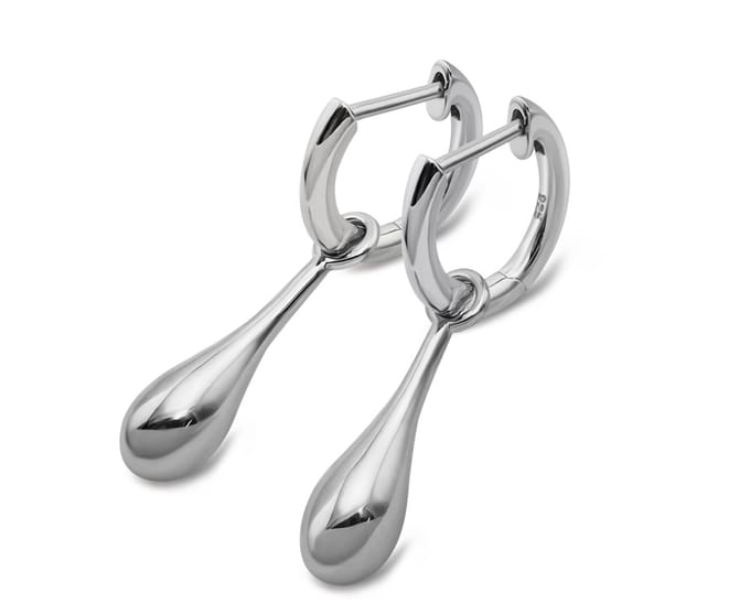 Oorringen met Druppel Hanger Zilver JE048S