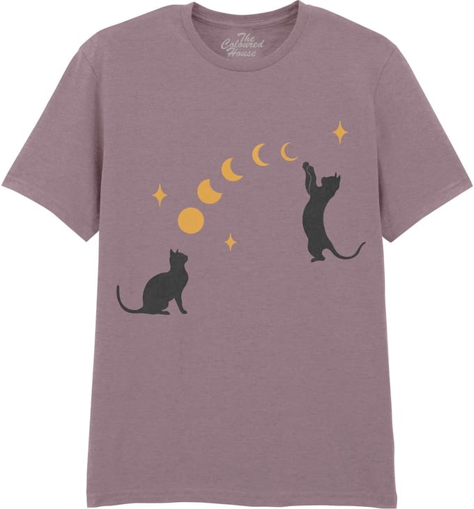 Katten Cat And Moon Bow The Coloured House T-shirt M