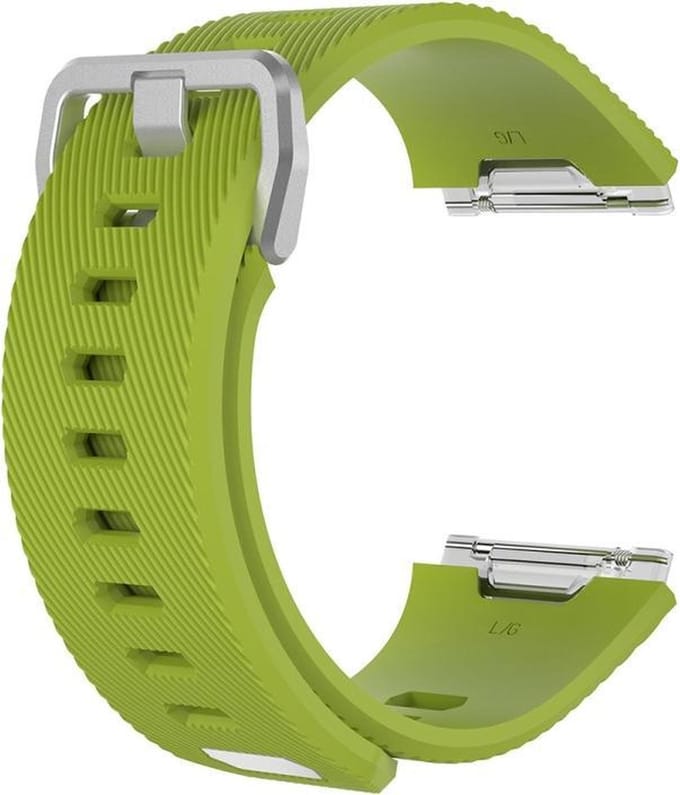 By Qubix - Compatible Fitbit bandje - Geschikt voor fitbit Ionic siliconen bandje met gesp - Maat: Small - groen