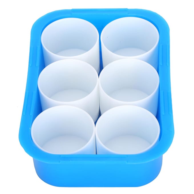6 stuks Verfmengbekers Container Plastic Aquarelcontainers voor het Mengen van Verf white