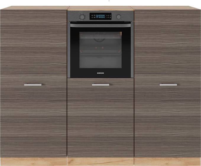 Vicco R-Line Keukenblok – 180 cm zonder werkblad Edel grijs/gouden eik