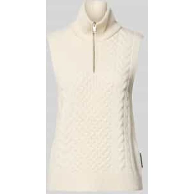 Relaxed fit spencer van pure wolmix, model 'OLAIAAS CABLE'