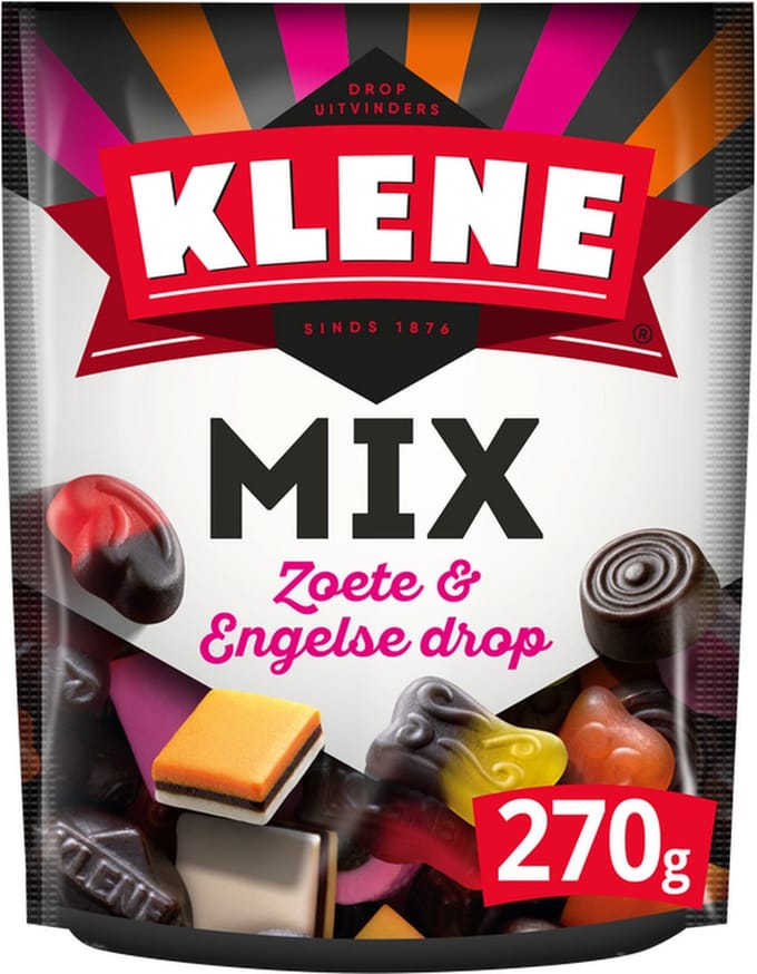 Klene | Zoete Mix & Engelse drop | 8 x 270 gram