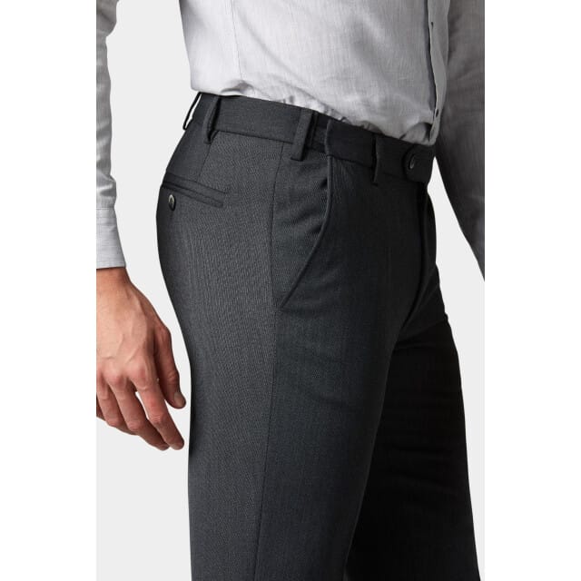 Meyer Broek Oslo Modern Tricotine Wool Flex Donker Grijs / male