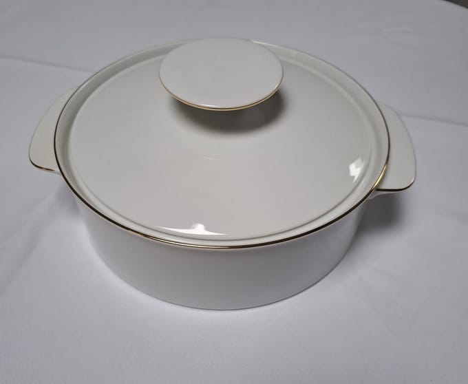 Rosenthal Thomas Medaillon goud dekschaal met deksel Glansgoldband 2 mm