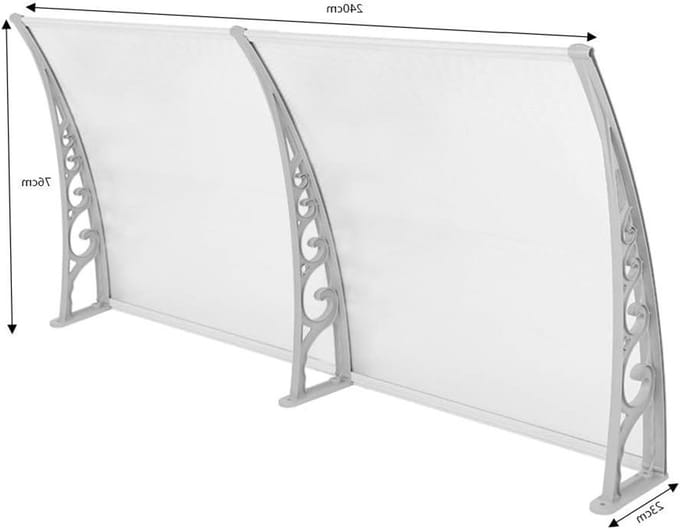 Voordeur Luifel - Afdak deur - Bescherming buiten - Winddicht regendicht - 80x240 cm - Semi-transparant