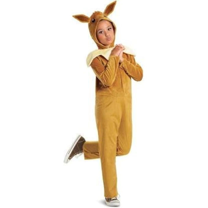 POKÉMON, Eevee klassieke jumpsuit met capuchon, Maat M (7-8 jaar)