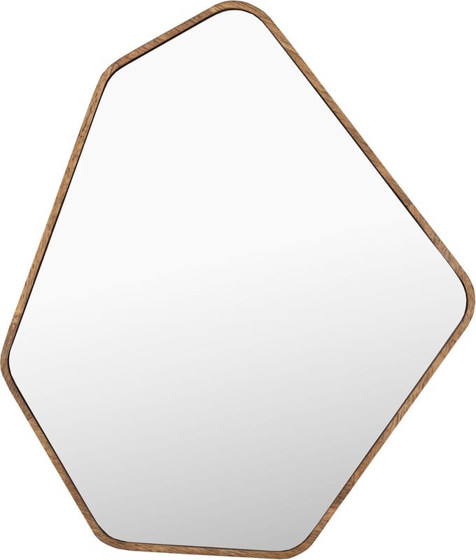 Dutchbone Bryn Spiegel/ Wandspiegel Asymmetrische vorm Hout - Bruin
