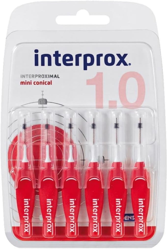 Dailygoods - Interdentale borstels rood miniconical 3 x 6 stuks voor optimale mondhygiëne