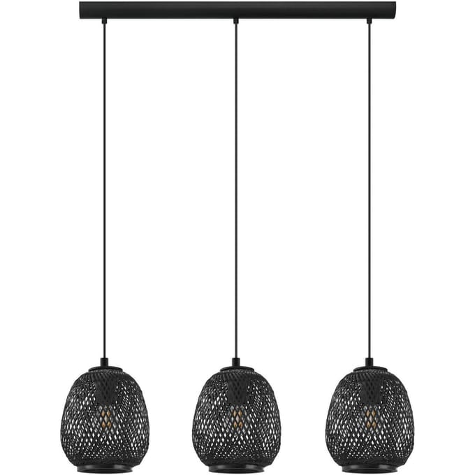 EGLO Dembleby 1 - Hanglamp - E27 - 90 cm - Zwart