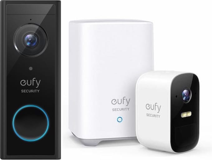eufy Security S220 Video Deurbel + eufyCam 2C - Inclusief HomeBase 2 - Bundel