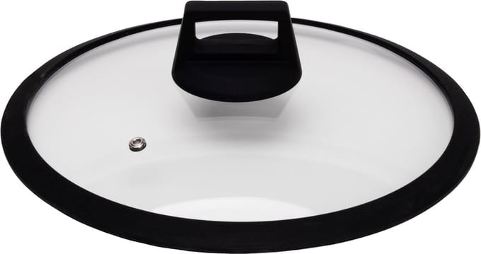Mammoet - Pannendeksel - Vesuvio - 28 cm - Transparant glas/Zwart - Deksel