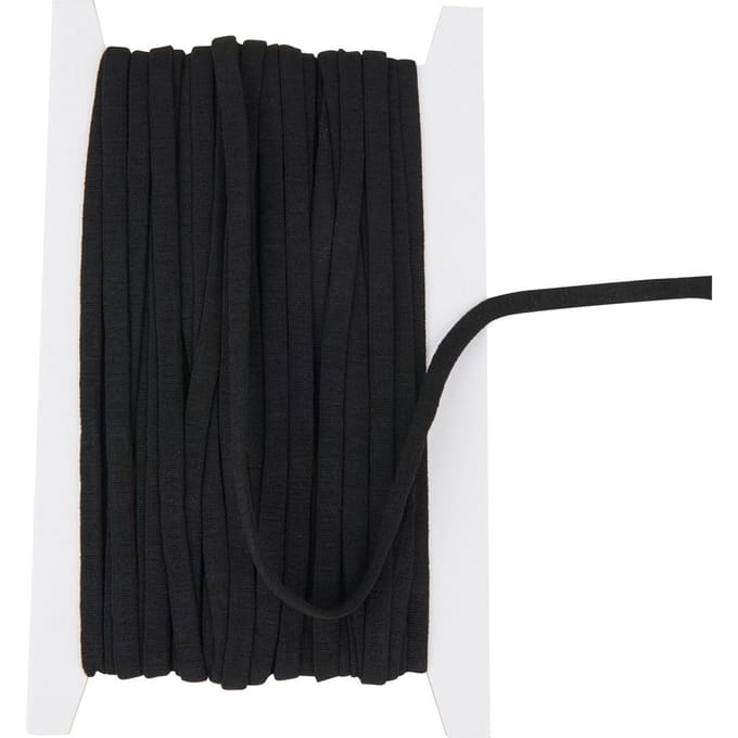 VBS Elastische band, 5,8 mm breed - Zwart