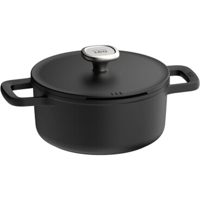LEO Kookpot antikleef met deksel Phantom - Ø 20cm - Zwart - PFAS-vrij