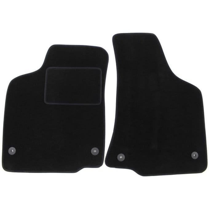 Tapis de sol - Caddy - Sur mesure - Velours noir - 4 pièces - Antidérapant et imperméable