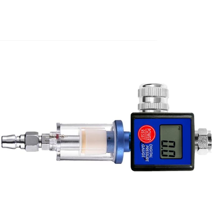 1/4  spuitpistool digitale verf luchtdrukregelaar meter wateropvangfiltergereedschap