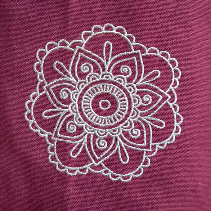 Yogatas extra groot voor wollen yogamatten - 60 cm - Bodhi Surya - aubergine