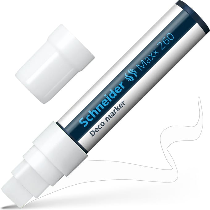 Schneider krijtmarker - Maxx 260 - wit - krijtstift - S-126049