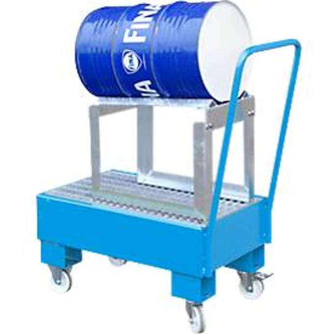 Lekbak, Type AW60-1 SRF, verrijdbaar, blauw RAL5012