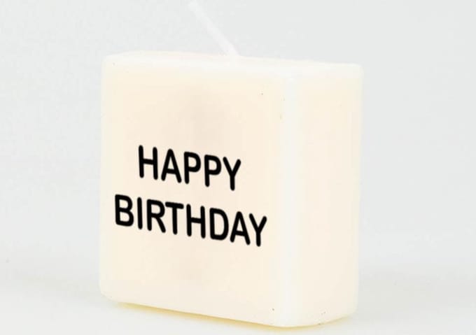Letter Kaarsje - Happy birthday