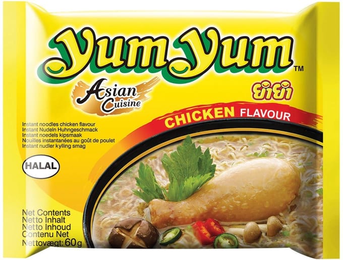 Yum Yum Noodles kip 6 stuks x 60 gram