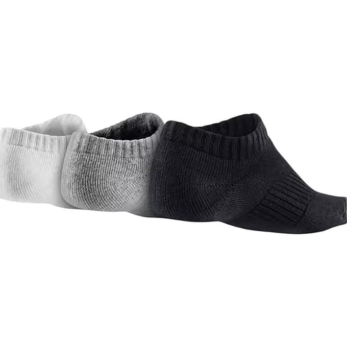 Nike Enkelsokken Unisex 3 Paar Wit/Grijs/Zwart SX4721-967 S gray