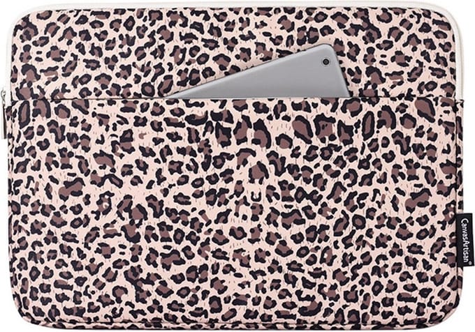Canvas Artisan Laptopsleeve 12 inch - Laptophoes - Luipaard