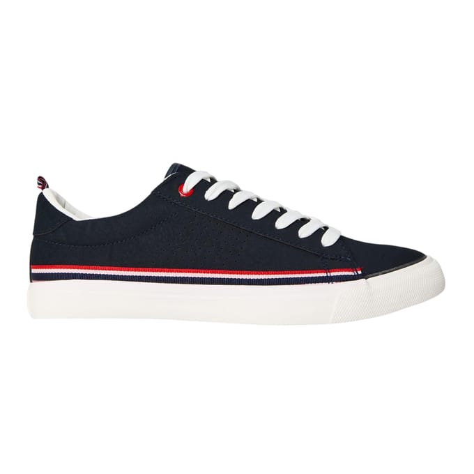 Regatta Lage leren sneakers voor heren (Marine)
