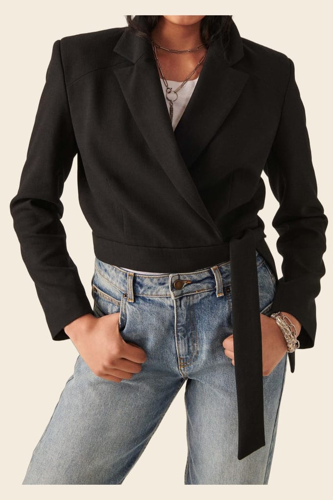 BA&SH Veste Esta Noir Taglia: L | Blazers Outlet | Donna