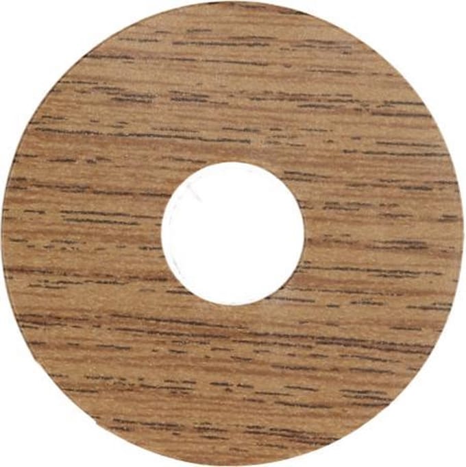 Zelfkl. rozet (17 mm) eiken donker (10 st.)