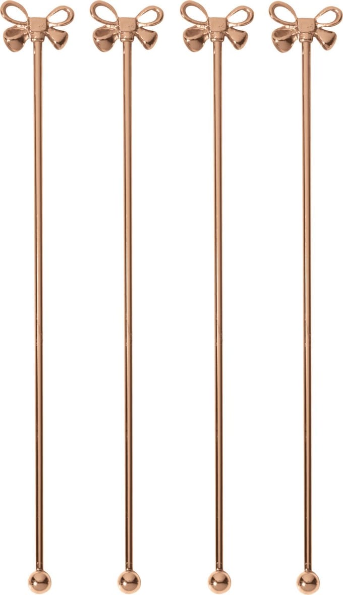 Paderno Cocktail Lepels BAR Strik Koper 21 cm - 4 Stuks