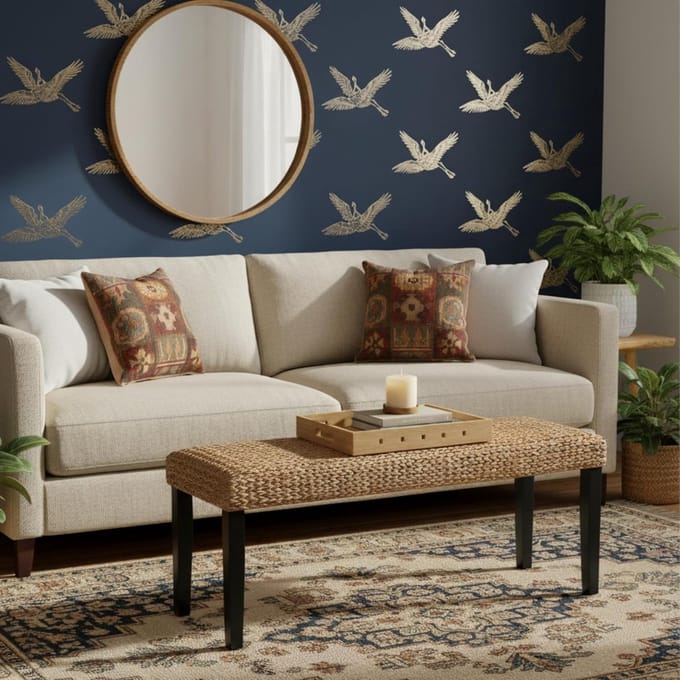Luxe Bank – Zwart – 120x36x50 cm – Industrohome