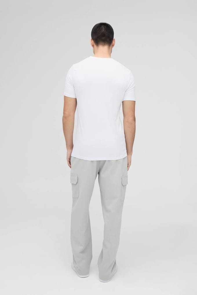 Essential Muscle Fit Crew Neck T-Shirt | White | Size XL