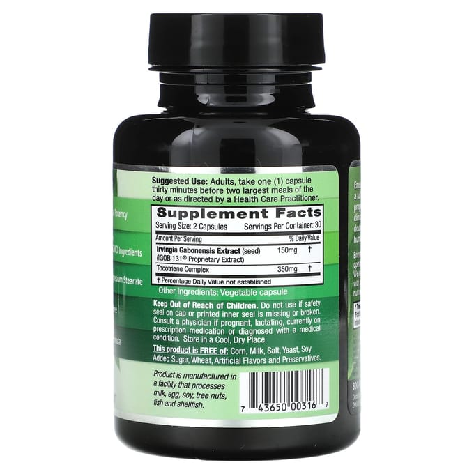Emerald Laboratories, Afrikaanse Mango, 60 Plantaardige Capsules