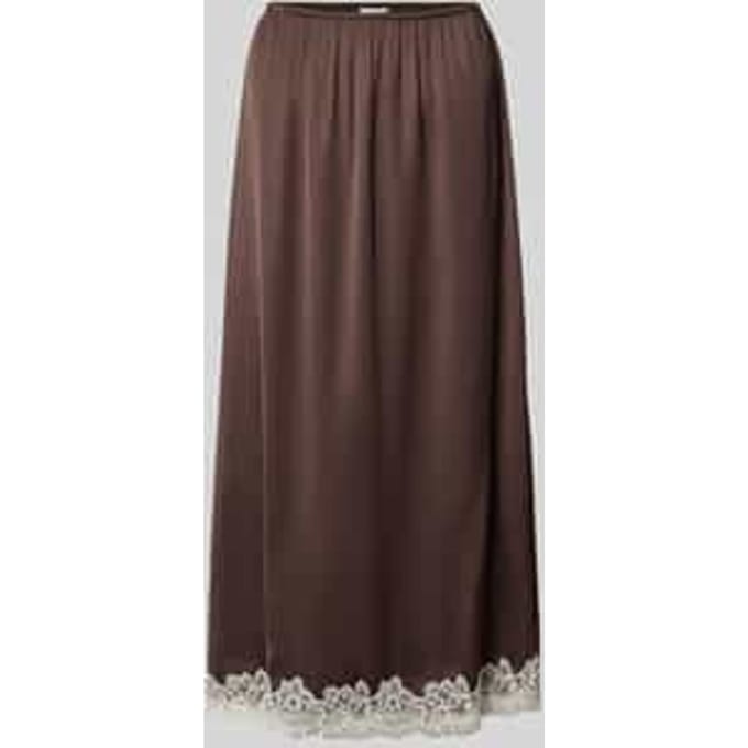 Midirok van viscose met kant