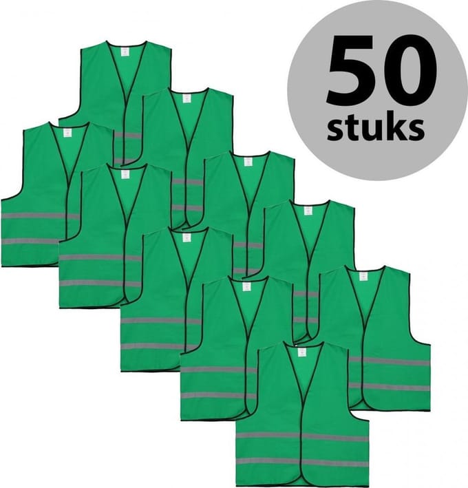 Veiligheidshesje - Veiligheidsvest - Kind - Groen - 50 stuks