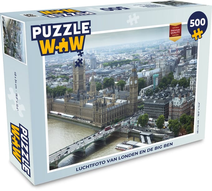 Puzzel Luchtfoto van Londen en de Big Ben - Legpuzzel - Puzzel 500 stukjes