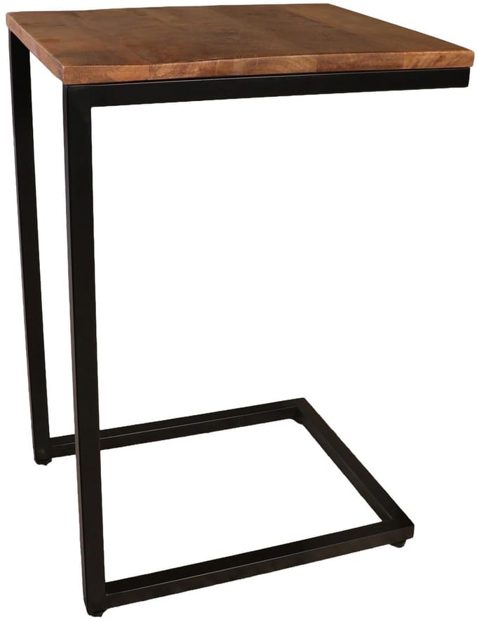 Bijzettafel Jerry 55cm bruin duurzaam mangohout laptoptafel mango side table