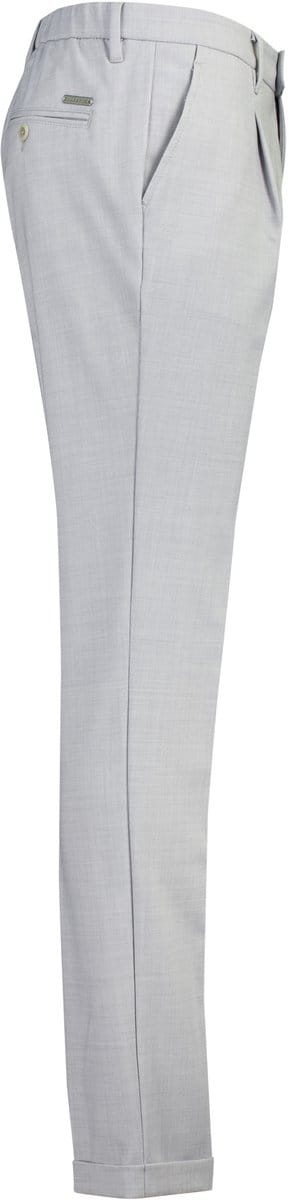 Pantalon flatfront Alberto grijs wol slim fit