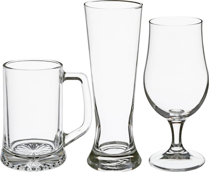 Secret de Gourmet Bierglazen set - pilsglazen/bierpullen/bierglazen op voet - 12x stuks