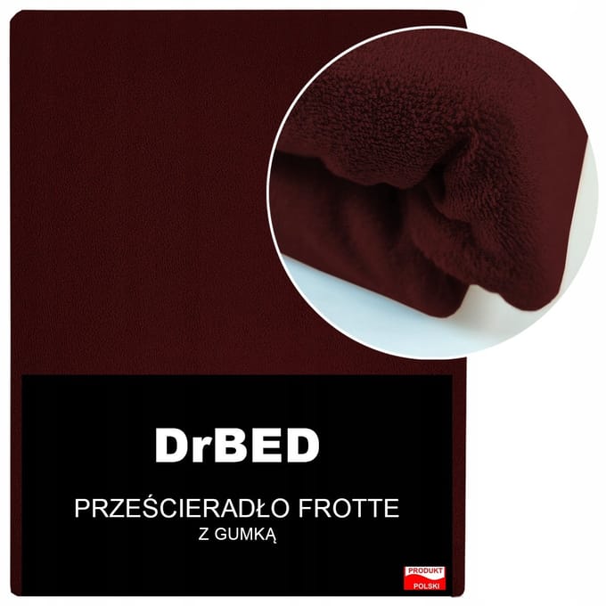 DrBED - Hoeslaken Frotte - Elastaan - 140x200 - Bordo