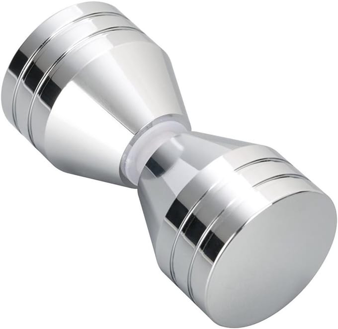 Dubbele Knop Douchehendel met 1 Drukknop - Aluminium en RVS Doucheaccessoires voor Badkamer