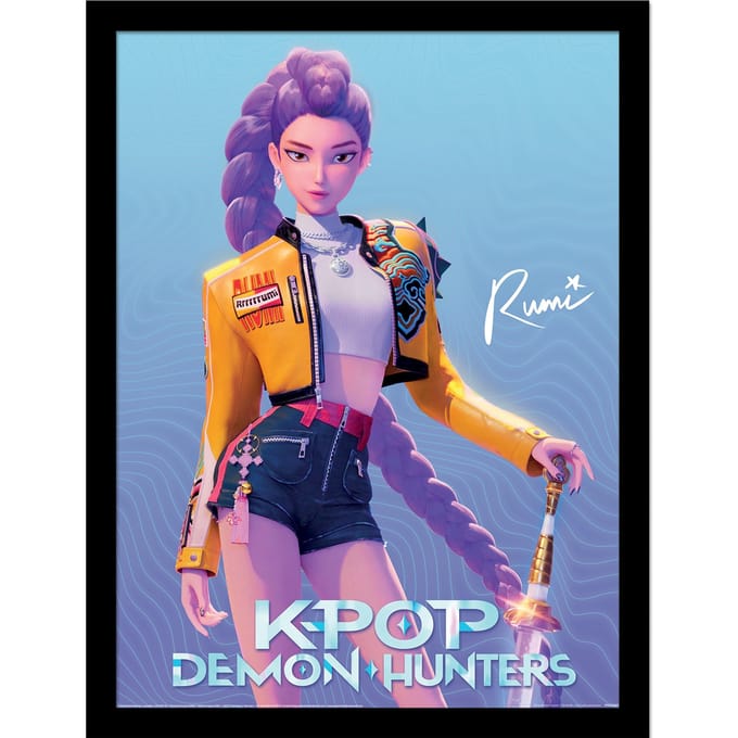 K-Pop Demonenjagers Rumi Ingelijste Poster One Size zwart