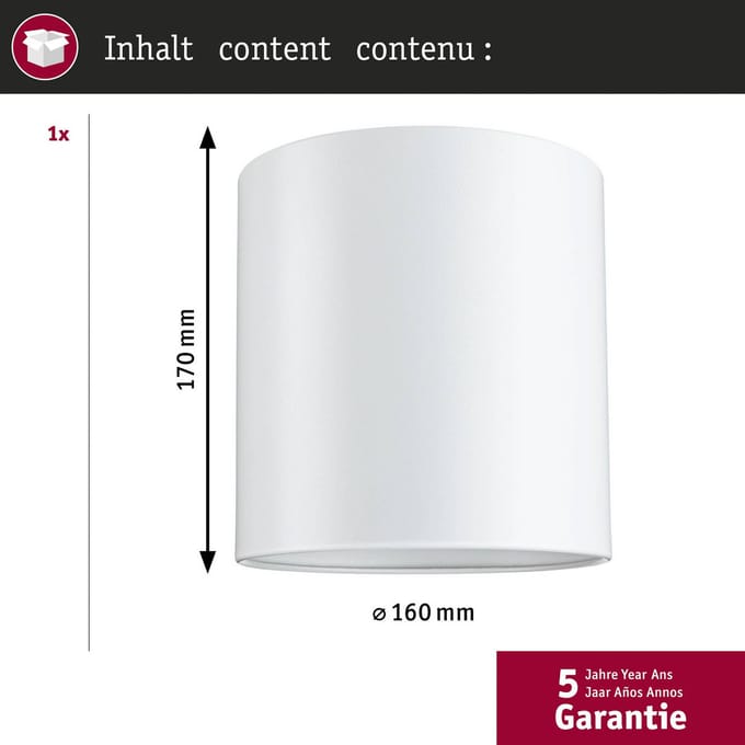 Paulmann 956.11 URail paraplu Tallis 2Easy 160mm wit mat