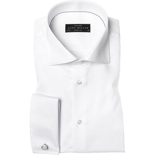 John Miller Overhemd Slim-Fit Non-Iron Wit / male