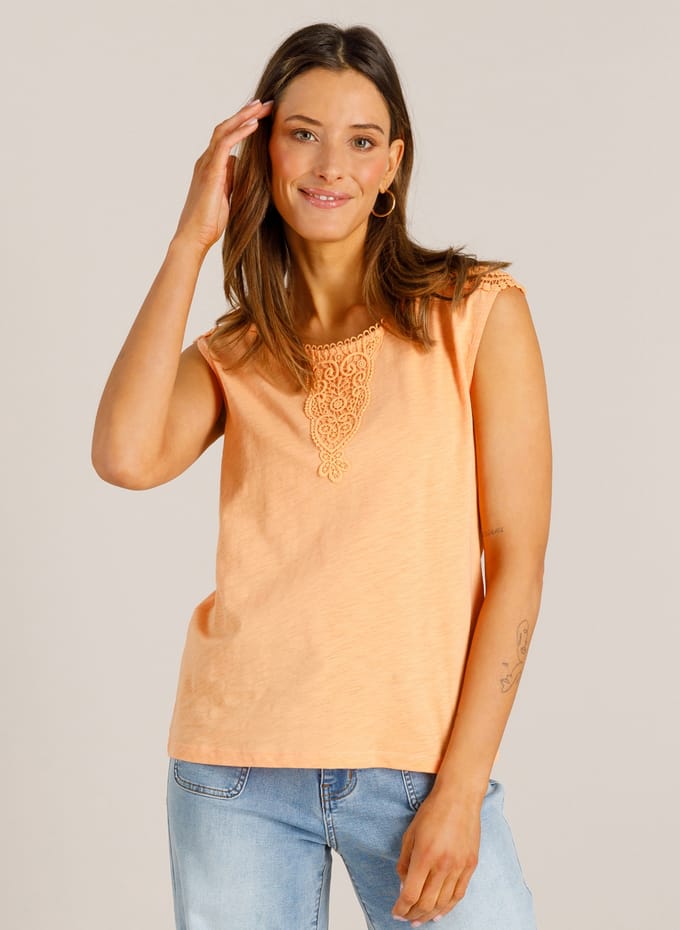 IVY BEAU Verene Tops - Peach - maat 42